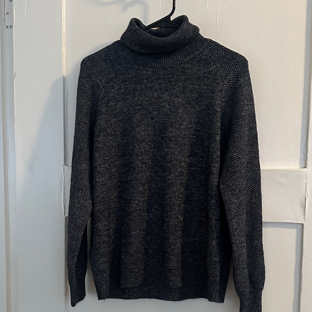LOFT Gray Blue Turtleneck Sweater